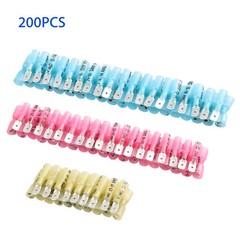 200/100PCS Electrical Heat Shrink Male & Female Spade Wire Connectors Terminals