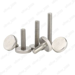 304 Stainless Steel Knurled Thumb Screws Round Large Flat Head M2 M3 M4 M5 M6 M8