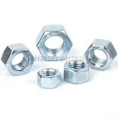 Steel Plated Zinc Hexagon Nuts M3 M4 M5 M6 M8 M10 M12 M16 M18 M20 M22-M36