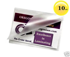 (200/pack) 10 Mil School ID Cards Hot Laminating Pouches 2-1/2 x 3-5/8 Clear