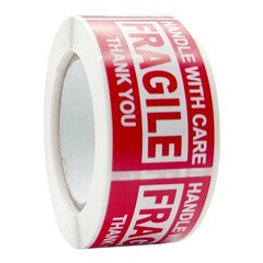Fragile Stickers 1 Roll 250 2×3 Fragile Label Sticker Handle With Care Mailing