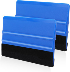 Blue Felt Squeegee,2 Pcs Squeegee for Vinyl,Medium Hardness Vinyl Squeegees Scra