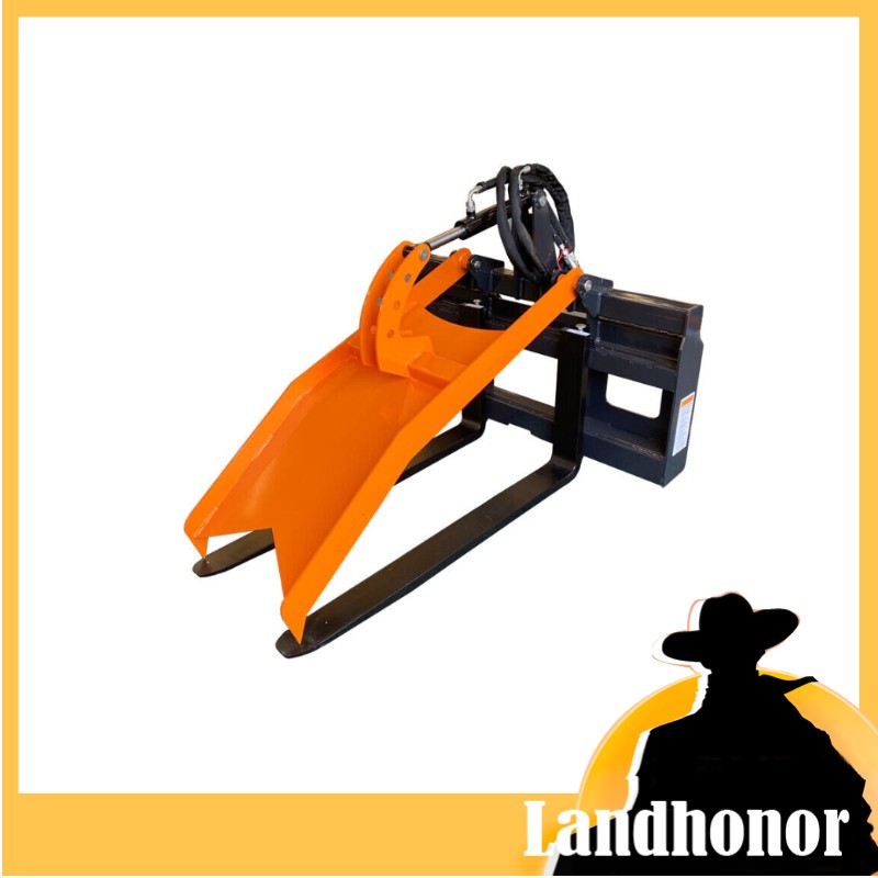 48” Pallet Fork Grapple Hydraulic Loader New Attachment Landhonor Skid Steer