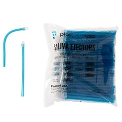 200 (2 Bag) Saliva Ejectors Blue Clear Dental Disposable
