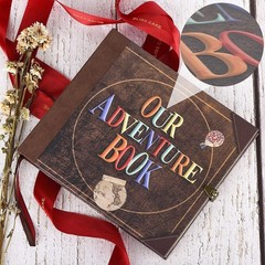 Our Adventure Book Travel Diary Photo Book, Scrapbook, Photo Album – Retro Vi…