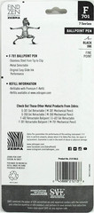 Zebra F-701 Metal Pen – Ballpoint Fine Point Stainless Steel – 0.8Mm – Black In