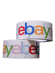 2 Rolls 2″ x 75 yds Official eBay Branded Packaging Packing Package Carton Tape