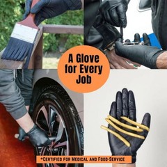 Heavy Duty 6 Mil Black Nitrile Gloves Powder-Free Latex-Free Disposable 1000 Pcs