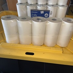 Office Depot® Brand 2-Ply Paper Rolls, 3″ x 85′, Canary/White, Pack Of 10