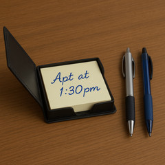 Faux PU Leather Sticky Note Memo Holder Set Post Notes Dark Brown Home Office