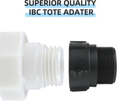 IBC Tote Fittings Adapter 2″ Female Buttress Coarse Thread x 2″ Male NPT Pipe