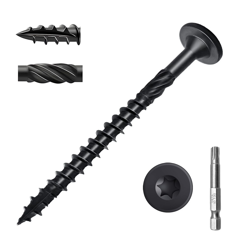 3 Inch Deck Screws 50 Pack Heavy-Duty Rust Resistant Timber Screws
