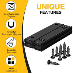 Super Strong Bar Magnets 70Lbs Heavy Duty Rectangular Pot with Screws