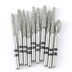 Pro Dental Diamond Zirconia Cutting Burs Kit Friction Grip 1.6mm 10Pcs/Pack