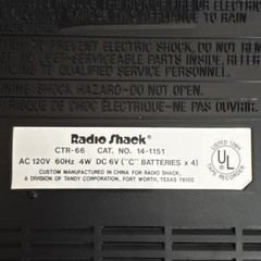 Radio Shack CTR-66 Cassette Recorder 14-1151 Handheld Automatic Stop Ear Aux Mic