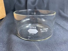KIMBLE KIMAX 340mL 100x50mm Glass Crystallization Dish 23000-10050 (18/Cs)