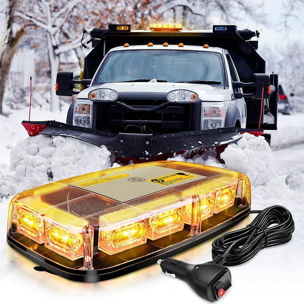 Nilight 12″ Roof Top LED Strobe Lights 48LED Hazard Light Emergency Safety Lamps