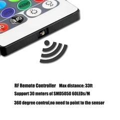 JOYLIT 28 Keys LED RF RGB Remote Controler for SMD 3528 small, Silver