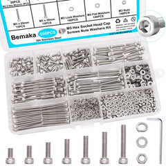 1749 PCS Metric Screw Assortment Kit M2 M3 M4 M5 Bolts, Nuts, Lock & Flat Washer