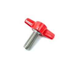 3/8″ Thumb Screw T Bolts Red Butterfly Tee Wing 1 1/2″ Plastic Knob Stainless