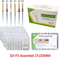 21/25MM Dental Endo Rotary Files Blue Taper NITI Endodontic Root Files 6pcs/pack