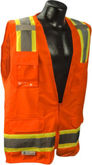 SV6OXL Two Tone Surveyor Class 2 Safety Vest, X-Large, Orange