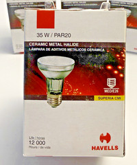 Light Bulbs Ceramic Metal Halide 35W-PAR20-E26-3000K 6-Pak Havells New Old Stock