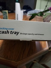 Office Depot Locking Cover Cash Tray 2.25″ x 15 7/8 x 11.25″ New In Box