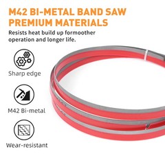 93-1/2″ x 1/2″ x 14tpi M42 Bi-metal Band Saw Blades Fit Cutting Metal Technique