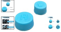 Luxury Leakproof A/C Valve Core Caps – R134a System, 2PCS for Passenger Cars