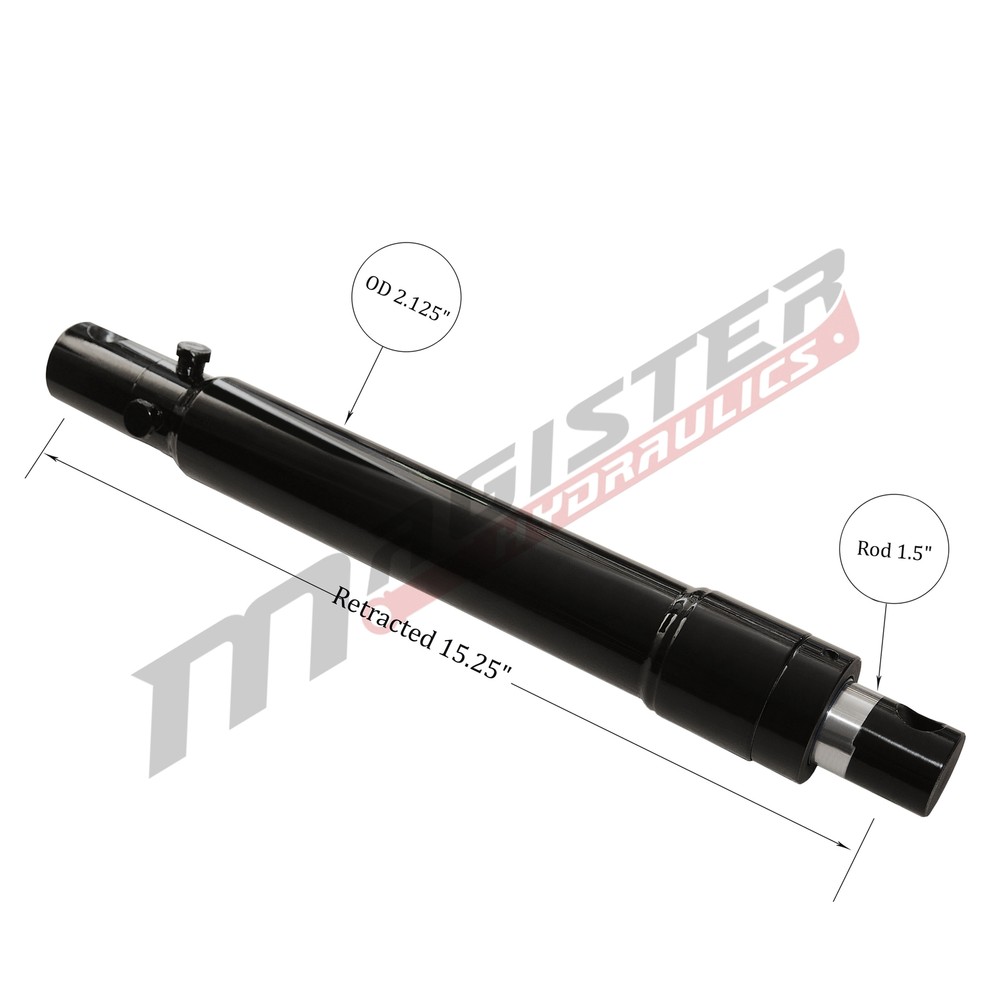 Snow Plow Cylinder 1.5″ Bore 8″ Stroke Snowplow replacement on Western Brand NEW