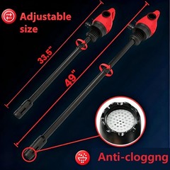 Electric Drum Pump, 120V AC / 12V DC Barrel Pump, 5 GPM Flow Rate, 33.5″-49″ Tel
