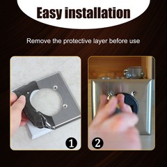 2 Gang Single Hole Outlet Cover Wall Plate &4 Screws for Hubbell 14-50R HBL9450A