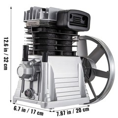VEVOR Air Compressor Pump Motor 3HP Aluminum 160PSI 12CFM 2 Cylinder 1 Stage