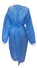Isolation Gown SMS Knit Cuff Disposable Medical/Dental,30gsm, Blue (100 pcs)