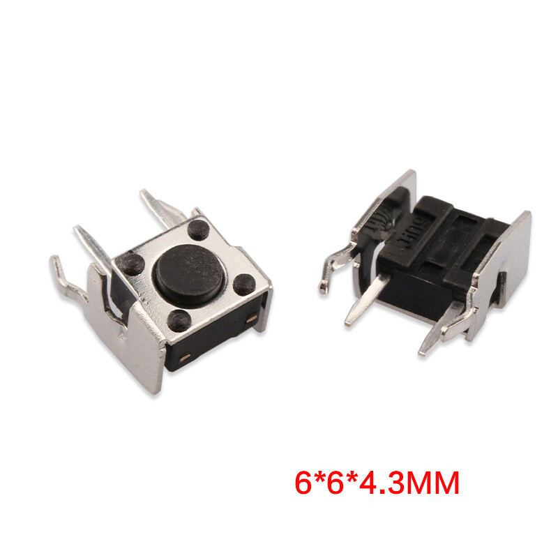 6x6mm Momentary Tactile Tact Push Button Switch 4 Pin DIP Through Hole SPST PCB