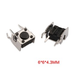 6x6mm Momentary Tactile Tact Push Button Switch 4 Pin DIP Through Hole SPST PCB
