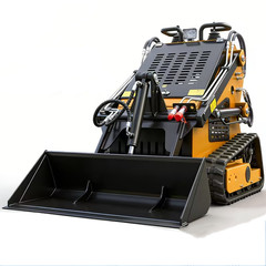 13.5HP Hydraulic Mini Skid Steer Loader Stand-on Track Gas Guided Drive Garden