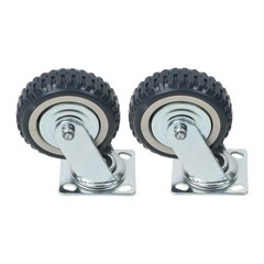 4 Pcs 6 Inch Swivel Caster Wheels Heavy Duty Inclined Fixed Wheel With Brake