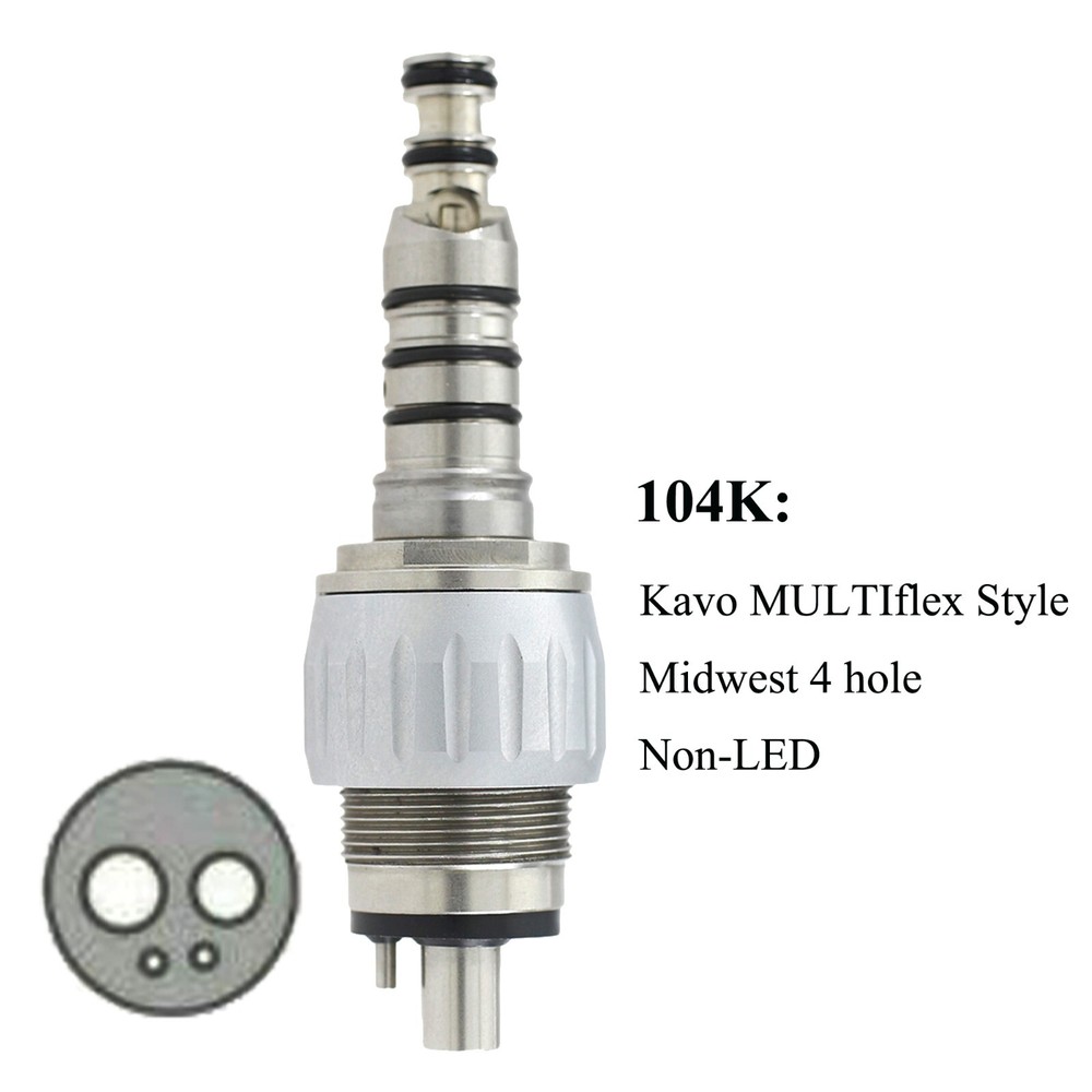 Dental Kavo MULTIflex Coupling 4 Hole LED 6 Pin Fiber Optic 465RN 360° Swivel