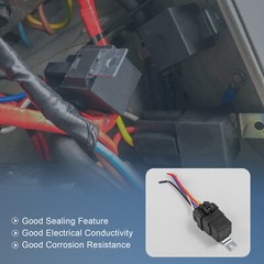 Waterproof 5 Pin 12V 40 Amp Relay & Socket W/ 5″ 12 Gauge Wire Pigtail Harness