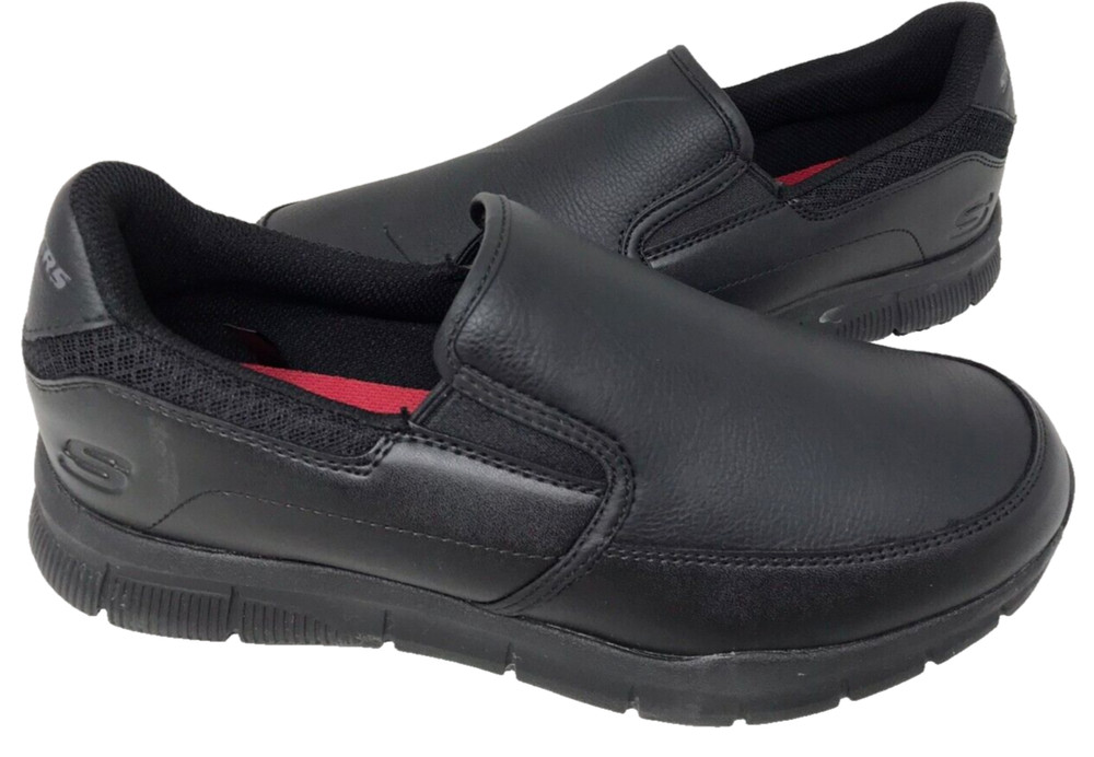 Skechers Women’s Work Relaxed Fit Nampa Annod SR Slip On Shoes Blk Size:11 185F