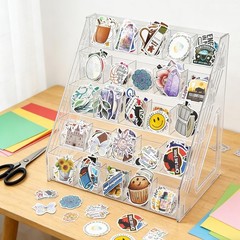 5-Tier Sticker Display Stand with 25 Pockets for Vendors and Craft Fairs
