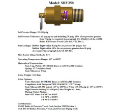160 PSI SAFETY RELIEF POP OFF VALVE FOR AIR COMPRESSOR TANK RELEASE, 3/8″ NPT