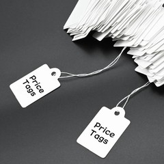 220 Pack White Price Tags with String Attached Marking Price Tags Price Labels D