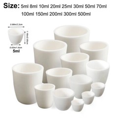 5-1000ml Alumina Crucible 99% Alumina Ash Crucible Without Cover for Experiment