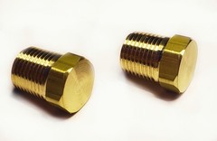 2pcs 1/8 inch male NPT Cored Hex Head Plug Brass Pipe Fitting NPT fuel water air
