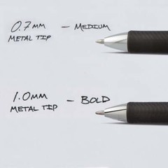Pentel EnerGel RTX Retractable Liquid Gel Pen, Medium Line,0.7mm, Black, 12-Pk