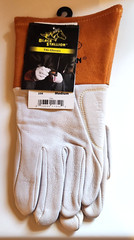 Black Stallion 25K Leather TIG Welding Gloves Size Medium Orange Unlined