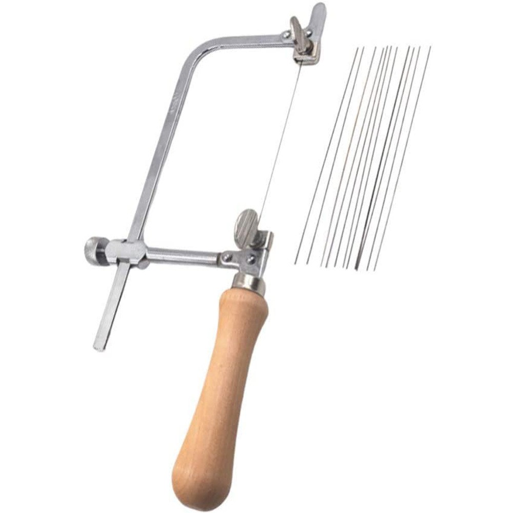 U-shaped Saw Jewelry Tool W/ 12 Blades Kit Jewelers Saw Bow Saw Frame